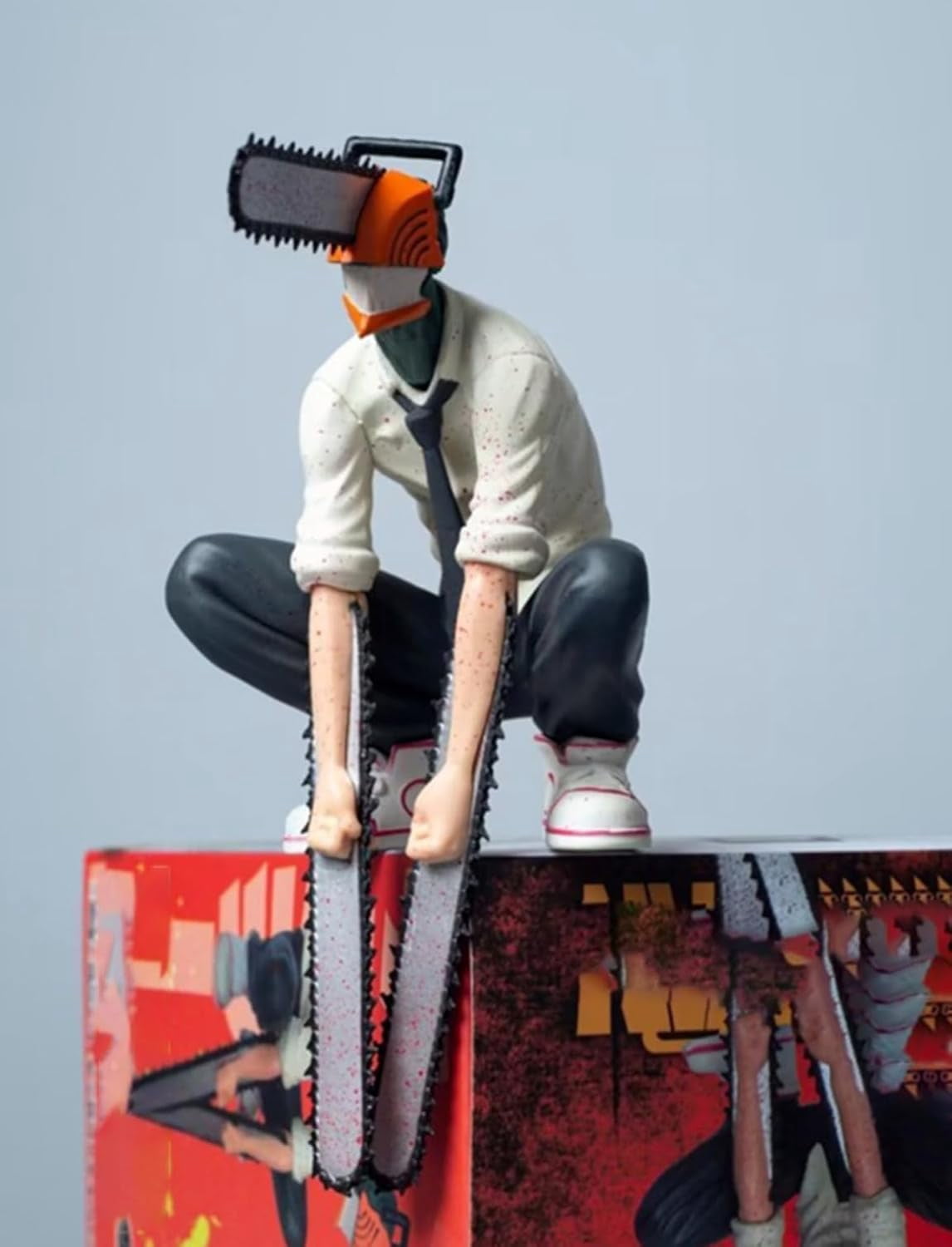 New Chainsaw Denji (Squat Ver) Character Anime Model Statue Action Figures Desktop Ornament Popular Decorations Fan Souvenirs Creative Gift Collectable