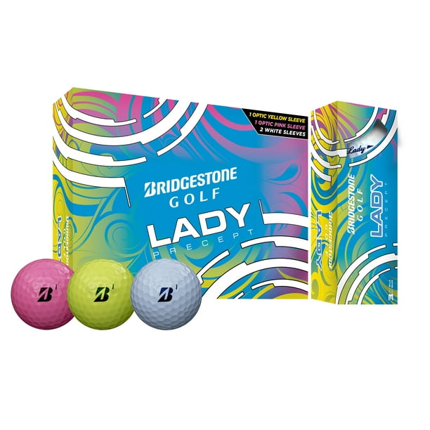 Bridgestone Golf Lady Precept Golf Balls, Assorted Colors, 12 Pack