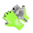 thumbnail image 2 of Advancent 1 par de medio guantes para senderismo, auxiliar, dulce regalo, transpirable, de cuero PU, accesorios para trotar, mitones para Ciclismo Amarillo METRO, 2 of 6