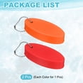 thumbnail image 3 of Uxcell 2 piezas de llavero flotante para navegación, llavero ovalado de espuma PU flotante, llaveros impermeables para exteriores, accesorios para deportes acuáticos, rojo/naranja, 3 of 7
