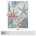 thumbnail image 4 of BCIIG Nautical Coastal Blanket Starfish Seashell Coral Beach Themed Throw Blankets Gifts for Adults Sea Ocean Theme Lightweight Soft Fleece Cozy for Sofa Couch Bed Room Birthday Decor  60x80in, 4 of 6