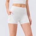 thumbnail image 2 of Levmjia Womens Yoga Shorts High Waisted Workout Shorts For Women Polyester Spandex Athletic Running Gym Yoga Casual Comfortable Stretchy Breathable Side Pockets Multi Color Options, 2 of 6