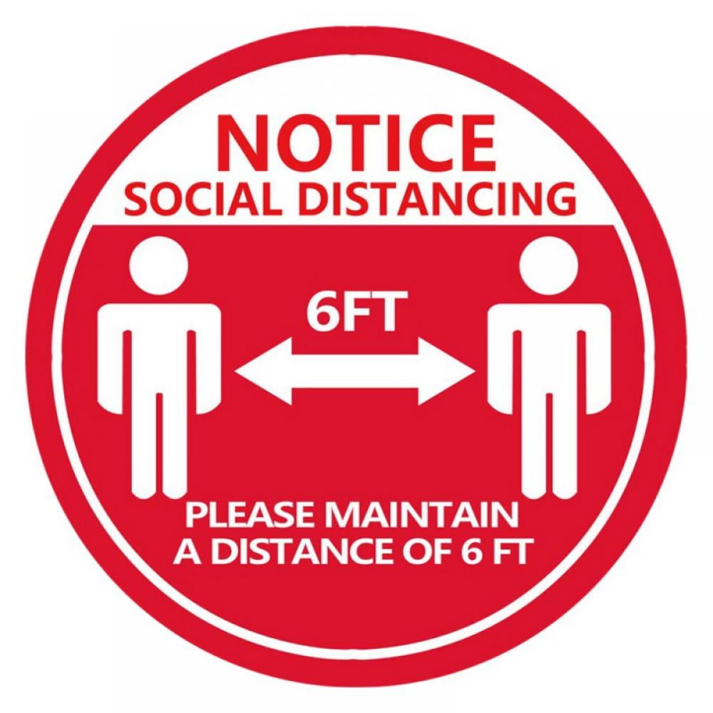 Maintain 6 Feet Distance 1-5 PCS Social Distancing Floor Decals Sign Marker 
