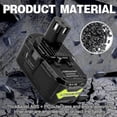 thumbnail image 3 of 18V 6.0Ah P108 Battery Replacement for Ryobi 18 Volt Battery Lithium P102 P103 P104 P105 P107 P109 P122,Battery for Ryobi ONE+ Cordless Drill Tool, 3 of 5