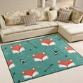thumbnail image 2 of SKYSONIC Area Rug Pad Foxes and Arrow Nursery Rugs Floor Mat for Kids Playing Room Living Room Bedroom, 80 x 58 inch, 2 of 6