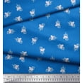 thumbnail image 3 of Soimoi Blue Moss Georgette Fabric Artistic Floral Fabric Prints By Yard 42 Inch Wide, 3 of 5