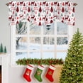thumbnail image 3 of Merry Christmas Tie Up Valances Curtain, Red Plaid Tree Snowflakes Elk Adjustable Rod Pocket Short Window Treatment Tie Up Curtains Valances for Kitchen Living Room Bathroom 42x12 Inches, 3 of 9