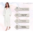 thumbnail image 4 of Silver Lilly Womens Robe - Plush Fleece Bathrobe - Full Length Robe with Shawl Collar White, 3X-Large, 4 of 6