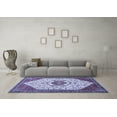 thumbnail image 3 of Ahgly Company Machine Washable Indoor Rectangle Persian Blue Traditional Area Rugs, 2' x 5', 3 of 4
