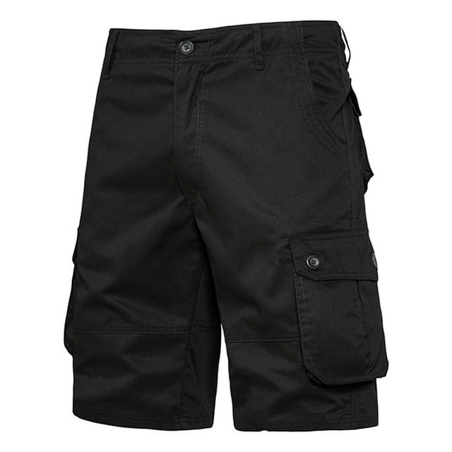 LSLJS Mens Fashion Sports Multi-Pockets Casual Summer Solid Zipper Short Pants, Mens Shorts Summer Clothes