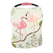 ECZJNT Floral pair flamingos Nursing Cover Baby Breastfeeding Infant Feeding Cover Baby Car Seat Cover