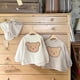 thumbnail image 4 of Newborn Baby Girls Boy Clothes Sweatsuit Long Sleeve Round Neck Tops Pants Outfit Fall Winter Sets creamy white 140cm, 4 of 4