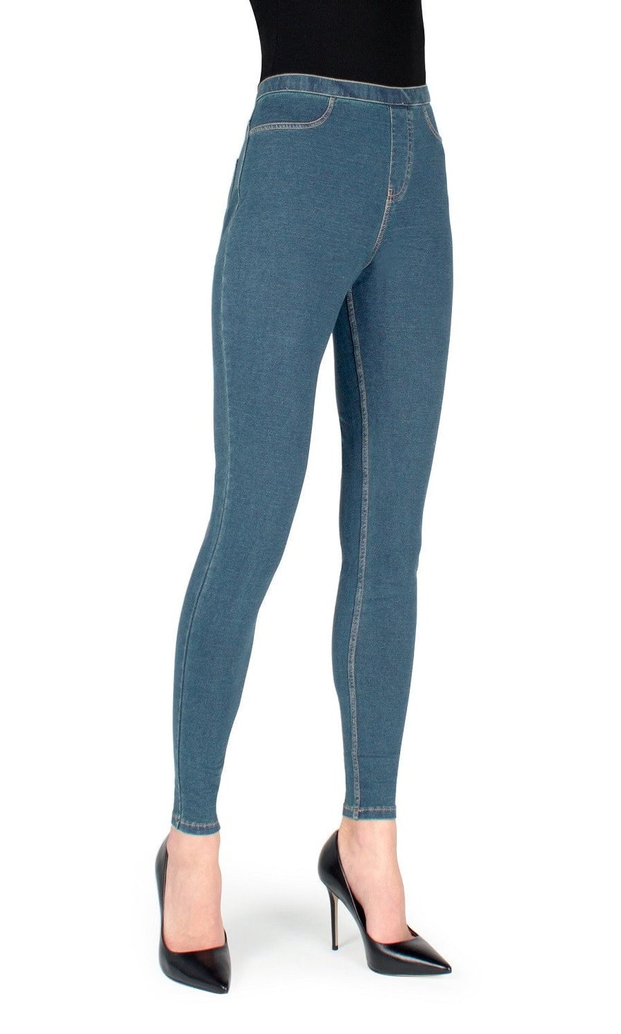 MeMoi Alta Denim Jean Leggings Womens Female