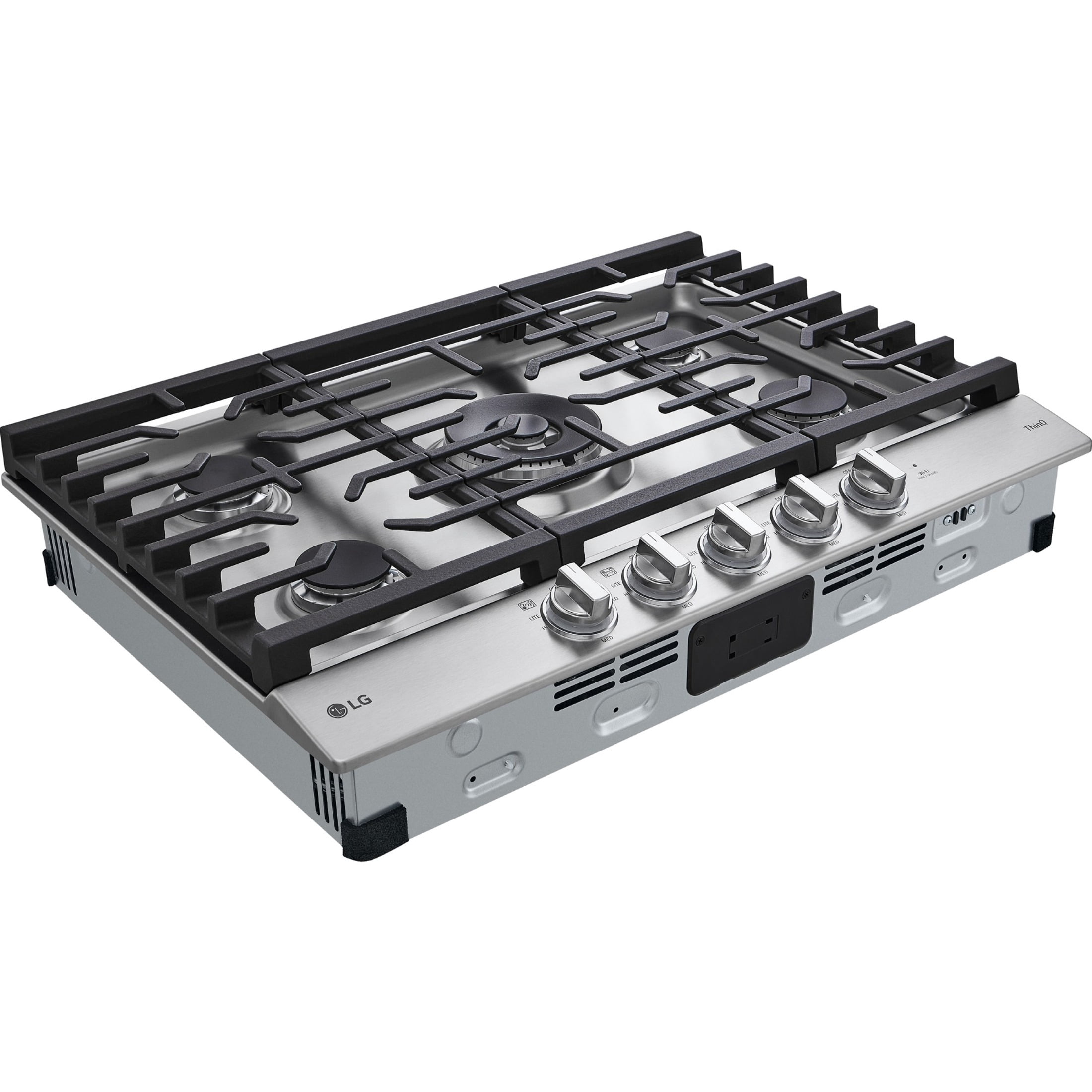CBGJ3027S 30 Inch Smart Gas Cooktop 22K BTU EasyClean Cooktop Backlit Weighted Knobs ThinQ App