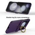 thumbnail image 5 of Compatible with Samsung Galaxy Z Flip 6 Case (Built-in Back Screen Protector) with Hinge Protection & Ring Kickstand, Slim and Thin Protective Case Cover for Samsung Galaxy Z Flip 6, Darkpurple, 5 of 6