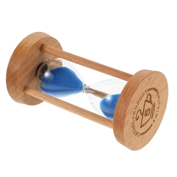 ibasenice Kids Sand Timer Wood for Teeth Brushing Countdown Timer Bathroom Use 1Set