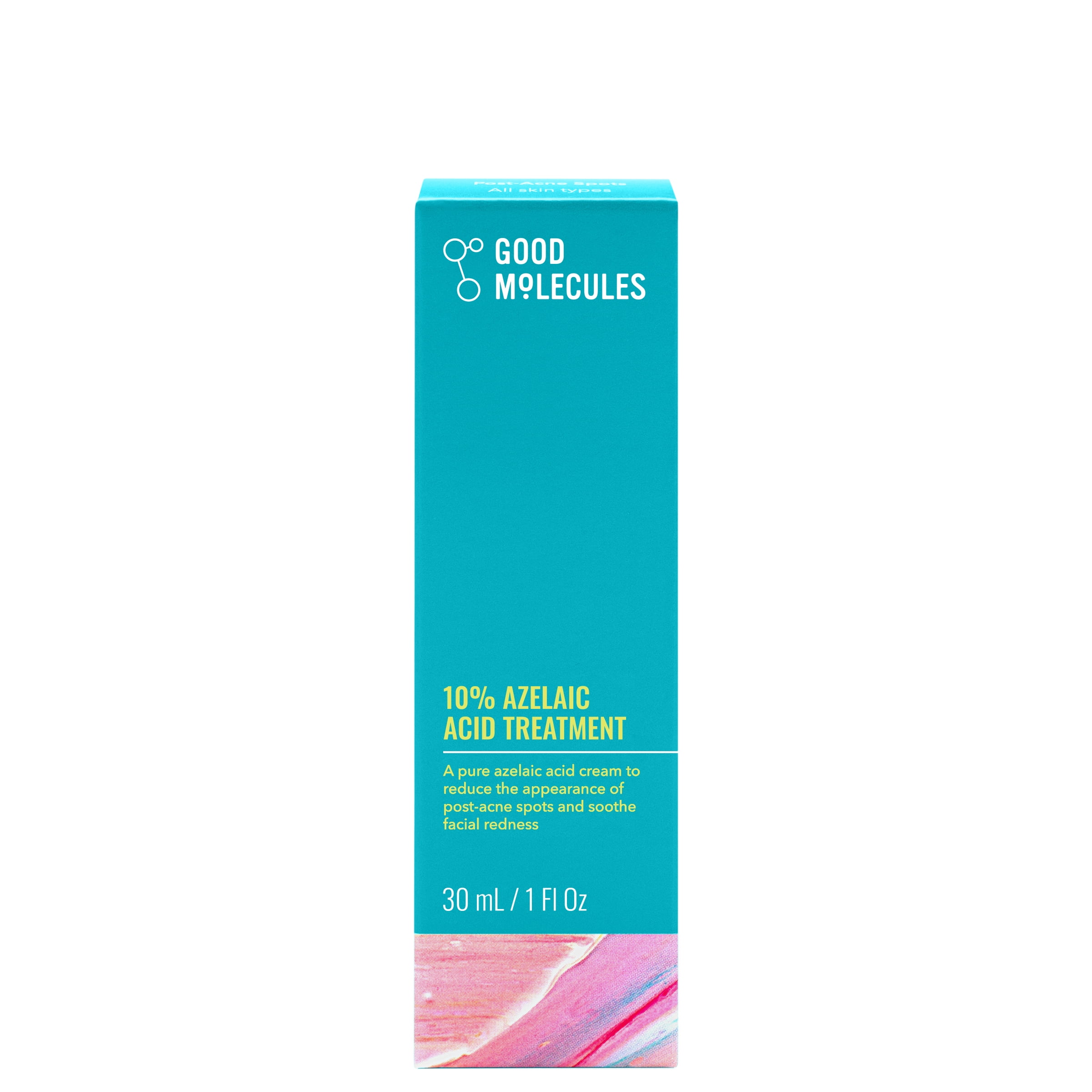 Good Molecules 10% Azelaic Acid Treatment - Soothing Formula for Facial Redness & Uneven Tone, Brightens Dark Spots & Refines Texture, Skincare for Face, 1 fl oz
