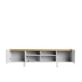 thumbnail image 3 of Winston Sleek Modern TV Stand with 6 Shelves in White  Cinnamon, 3 of 5