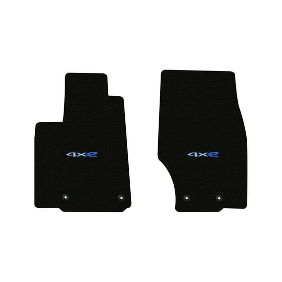 Lloyd Mats LogoMat Custom-Fit 2PC Carpet Floor Mats for 2022-2025 Jeep Grand Cherokee 4xe, Black