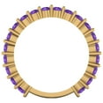 thumbnail image 5 of 1.2 ctw Wedding Band for Women - 18K Yellow Gold Natural Amethyst Stackable Eternity Ring, 5 of 6