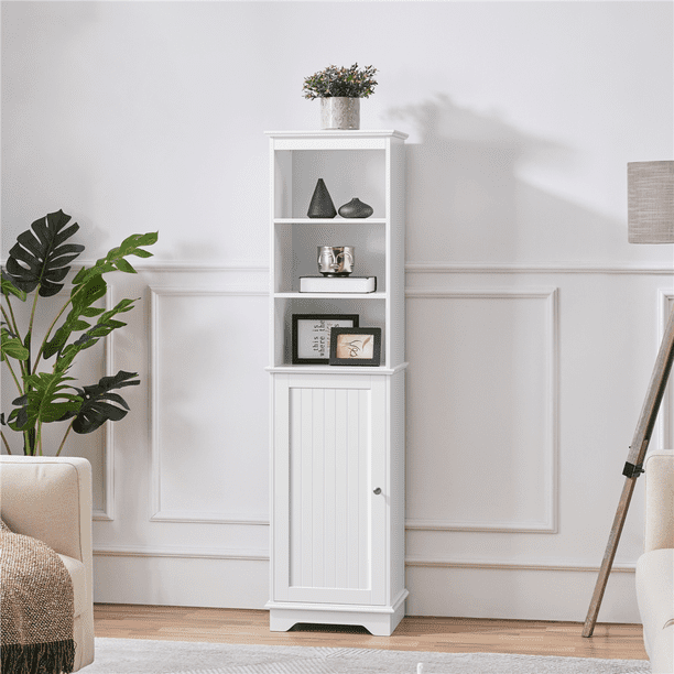 SMILE MART Wooden Slim Bathroom Floor Cabinet main image 1