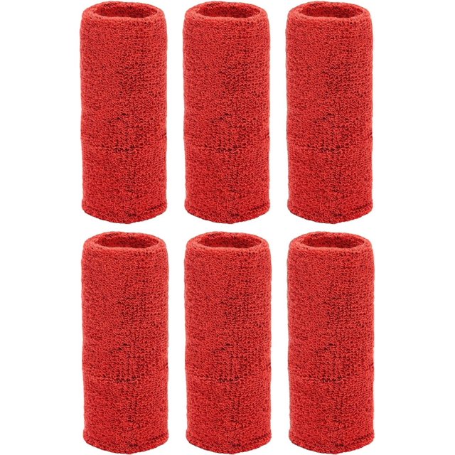 Muñequeras deportivas con toalla de muñeca de 6 pulgadas de largo (paquete de 6)