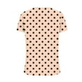 thumbnail image 5 of YeJammarp Cotton V Neck T Shirts Womens Loose Fit Elegant Retro Polka Dots Print Short Sleeve Casual Summer Tops (XX-Large, Khaki 01), 5 of 5