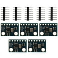 thumbnail image 1 of 5Pcs AD9833 Programmable Microprocessors Serial Interface Sine Square Wave DDS, Signal Generator Module,5 * AD9833 Sine Square Wave DDS Signal Generator 5 * Pin,blue, 1 of 6