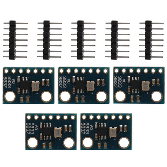 5Pcs AD9833 Programmable Microprocessors Serial Interface Sine Square Wave DDS, Signal Generator Module,5 * AD9833 Sine Square Wave DDS Signal Generator 5 * Pin,blue