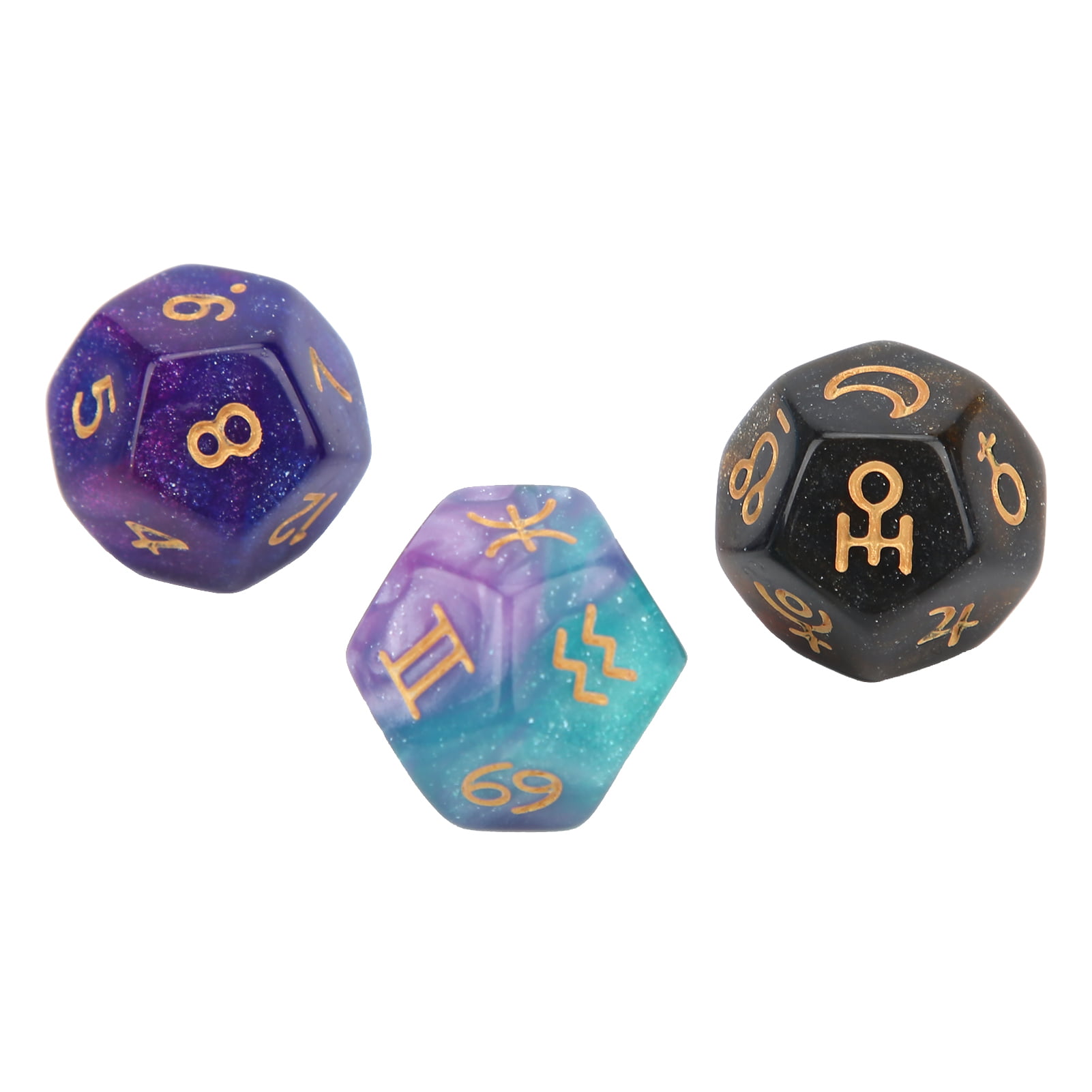 Details about   Golden Dice 20 Sides Unique Horoscope Board Game Props Bar Party Toys. 