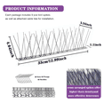 thumbnail image 4 of Bird Spikes Stainless Steel, 10-Pack Bird Deterrents for Outside, 20 Spike Sets and 40 Pins, Outdoor Bird Repellent, 4 of 6