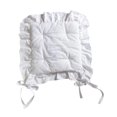 thumbnail image 3 of Floral Chair Pad Ruffled Cushion Elegant White for Farmhouse Country Kitchen Dining Chairs, 3 of 9