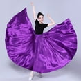 thumbnail image 3 of Long Full Circle Satin Maxi Flowy Swing Dance Cosplay Skirt Ladies Adult, 3 of 5