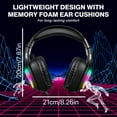 thumbnail image 5 of Gaming Headset Wired for PS5 Xbox PC PS4 ,Over Ear Gaming Headphones with Broadcast-grade Mic,Lightweight Design with Memory Foam Ear Cushions/RGB/3.5mm,Black, 5 of 7