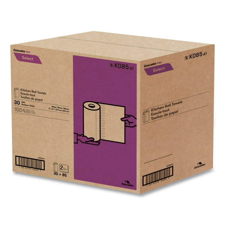 Select Kitchen Roll Towels, 2-Ply, 8 x 11, 85/Roll, 30/Carton Select Kitchen Roll Towels, 2-Ply, 8 x 11, 85/Roll, 30/Carton