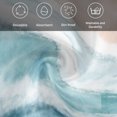 thumbnail image 6 of Ombre Blue Coastal Cloth Napkins, Summer Ocean Beach Gradient Waves Beige Washable and Reusable Dinner Napkins Set of 4, Table Napkin for Kitchen Party Birthday Wedding Hotel Housewarming 20"x20", 6 of 9