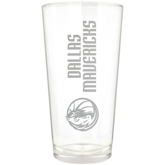 Dallas Mavericks Etched 16oz. Vertical Rally Cry Pint Glass