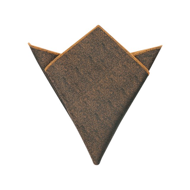 INSPIRE CHIC Pañuelos de bolsillo texturizados en espiga para trajes formales de color naranja oscuro, talla única