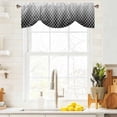 thumbnail image 3 of Black Ombre Stripe Tie Up Valance Curtains for Windows, Kitchen Curtains Window Treatments, Modern Abstract Art Gradient Striped Short Window Shades Valances for Bedroom Bathroom Cafe 42"x18", 3 of 8