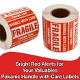 thumbnail image 5 of Pokanic Fragile Adhesive Labels, 2x3 Inch, 500 Stickers, Red, Handle with Care, Permanent for Shipping, 5 of 7