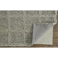 thumbnail image 4 of HomeRoots 511410 10 x 13 ft. Ivory Gray & Black Wool Plaid Hand Woven Stain Resistant Rectangle Area Rug, 4 of 5