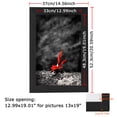 thumbnail image 2 of Besly 13x19 Picture Frames Black Wooden Picture Frame Poster Frame for Wall Hanging and Home Decoration-Black, 2 of 7