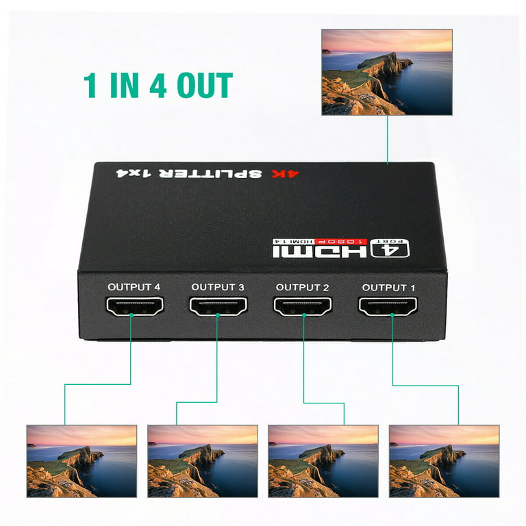 SPLITTER HDMI 4K 1X4 (1 entrée et 8 sorties)