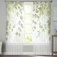 thumbnail image 3 of Countryside Plant Flowers Watercolors Sheer Curtains for Kids Bedroom Living Room Voile Window Curtains Tulle Drapes, 3 of 7