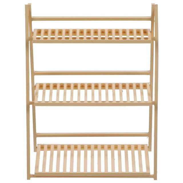Estante para macetas en miniatura para casa de balcón, muebles en miniatura