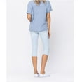 thumbnail image 3 of Judy Blue Mid Rise Light Denim Capri Jeans, 3 of 5