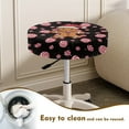 thumbnail image 4 of ZIATUBLE Christmas Gingerbread Man Stool Cushion Covers Round Bar Stool Covers Set of 2 Piece Chair Seat Cushion Slipcover Dustproof Soft Bar Stool Seat Cover Size S Daily Decor, 4 of 6
