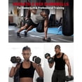 thumbnail image 4 of GARVEE 2Pcs 30lbs Hex Dumbbells with Cast Iron Core,Rubber Encased Coating Hand Weights for Exercises and Fitness, 4 of 8