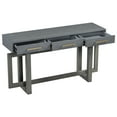 thumbnail image 4 of Ustyle Extra Long Console Table With 3 Drawers For Foyer. Construction, Neat & Tidy, Antique Gray Elegant - For Living Room, Foyer Modern Minimalist Design, 4 of 6