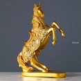 thumbnail image 4 of Estatua de europeo Decoración de escritorio y Regalos novedosos Escultura de animales para gabinete de Estante salto Baoblaze Caballo estatuilla escultura, 4 of 8